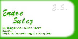 endre sulcz business card